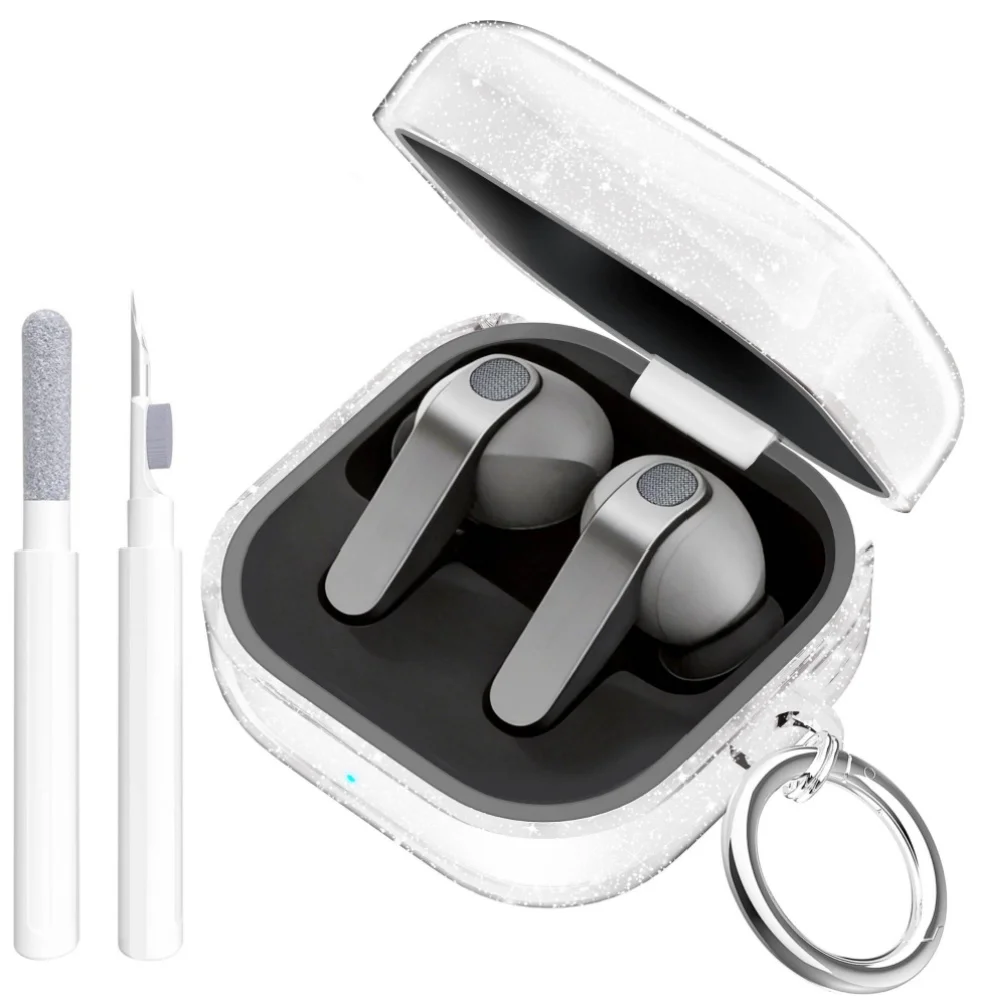 für Samsung Galaxy Buds 4 Pro Hülle/Buds 4 Hülle, stoßfeste, transparente Hülle für Samsung Galaxy Buds 4/4 Pro mit Schlüsselanhänger und Reinigungsset – Detail 11
