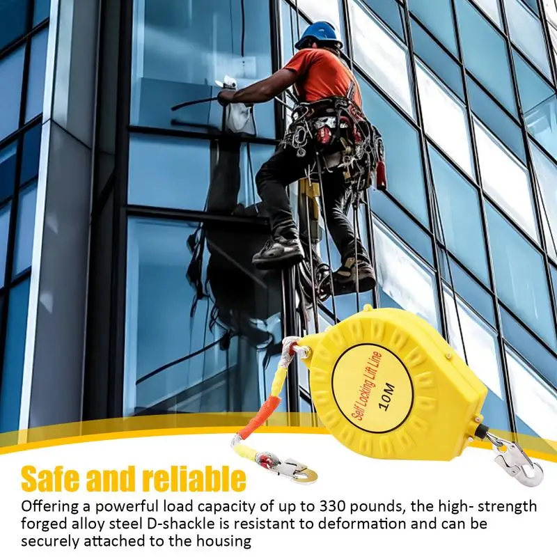 Fall Arrester ทนทาน Fall Arrest Lanyard Roofing Lifeline Safety Harness Lifeline Roofing Safety Gear Sensitive สําหรับการก่อสร้าง