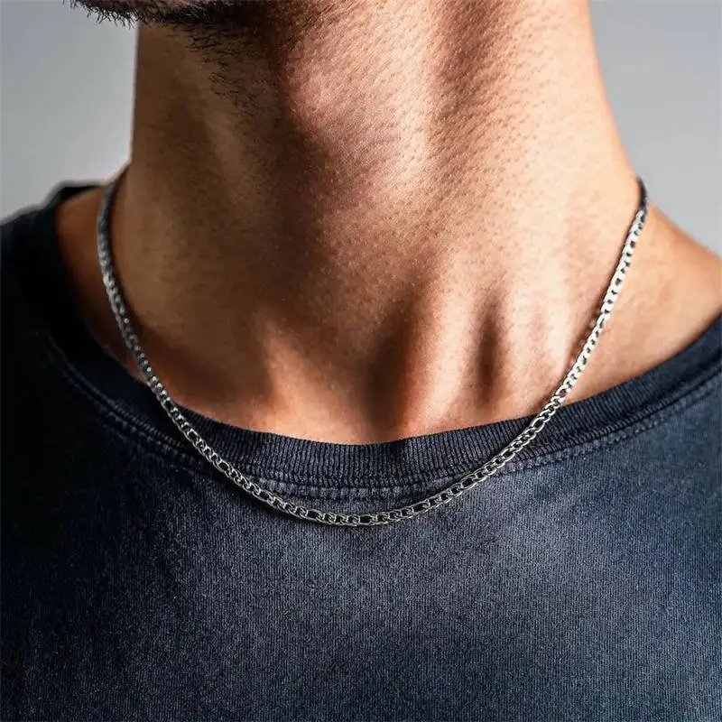 

2024 New Trend 925 Sterling Silver 4/6/8MM 18-24 Inches Figaro Chain Necklace For Men Women Fashion Wedding Gifts Party Jewelry