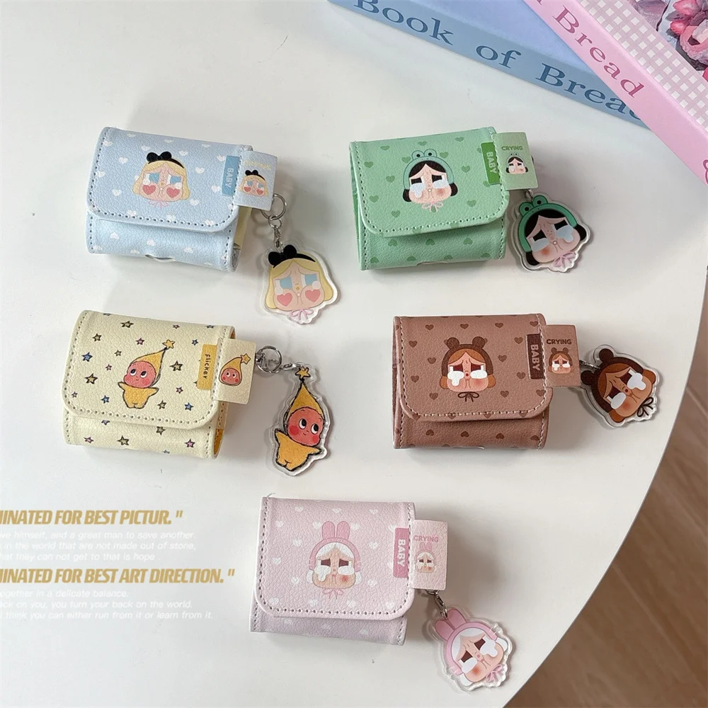

Kawaii Funny Cartoon Cry Girl with Charm Love Star Headphone Case Cover for Apple Airpods Pro 2 Pro 3 Cover Airpods 4 3 2 Cases