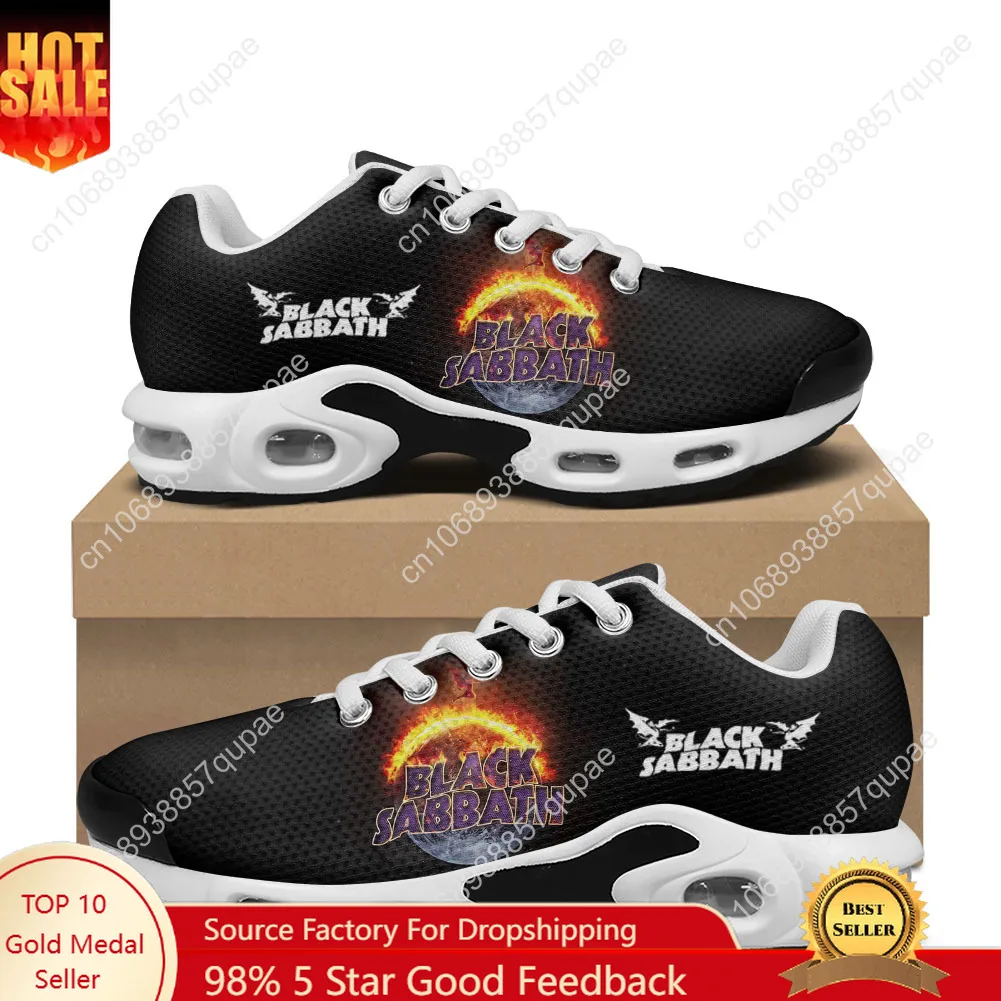 

Black Sabbath Rock Band Air Cushion Sneakers Heavy Metal Band Men Women Teenager Lightweight Sports Custom Leisure Mesh Sneaker