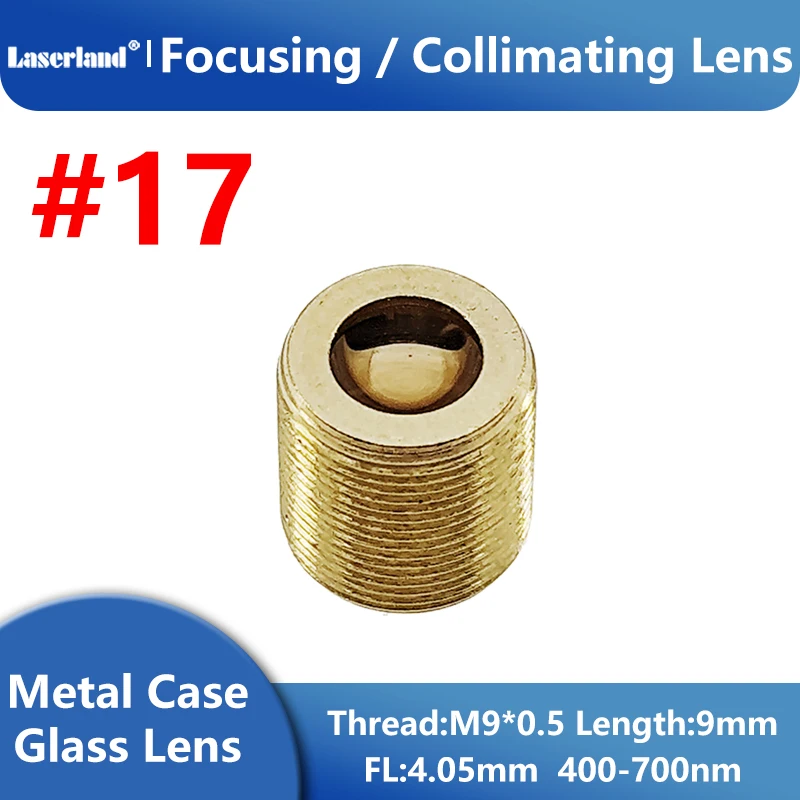 G2 Focal Lens Collimation Collimator Glass for RGB Blue Laser engraving M9/P0.5 Frame NO.17