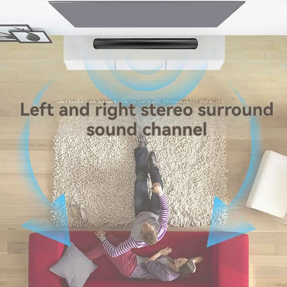 

【SHOP-NOW】Wireless Bluetooth Sound Bar, Powerful Stereo Surround Sound, Subwoofer, FM Radio, Home Theater System for TV
