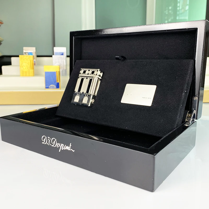 New commemorative edition luxury butane lighter single and double flame flat tone natural paint smoker L2 series 19018