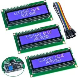 3Pcs I2C IIC 1602/2004 LCD Display Module 16x02/20x04 LCD Screen Module with 10pin F-M Jumper Wires for Arduino Raspberry Pi