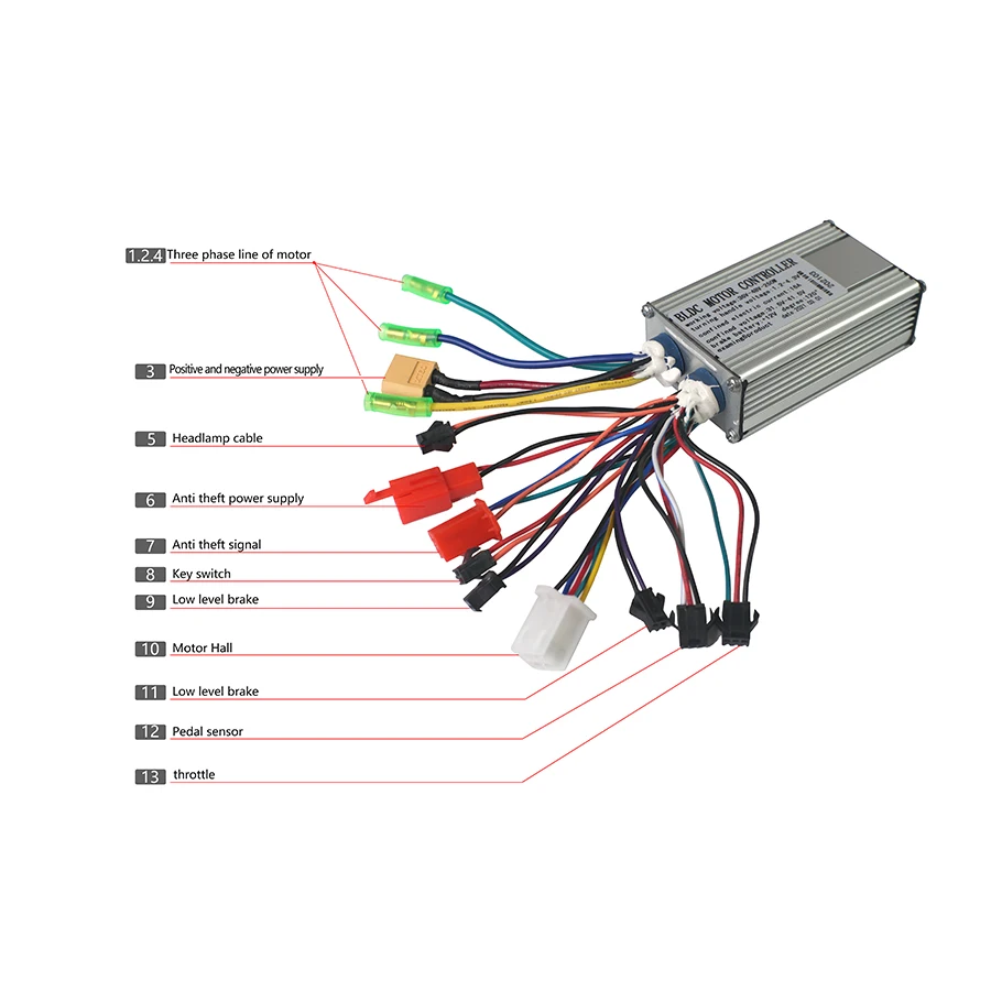 24V 36V 48V 250W Electric Scooter Controller With Key-DISP LCD Display Product Category Motor Controllers