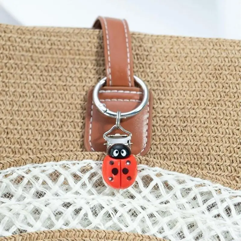 H8WB Unique Bees/Ladybugs Metal Clip For Securing Caps And Eyewear Travel Tool
