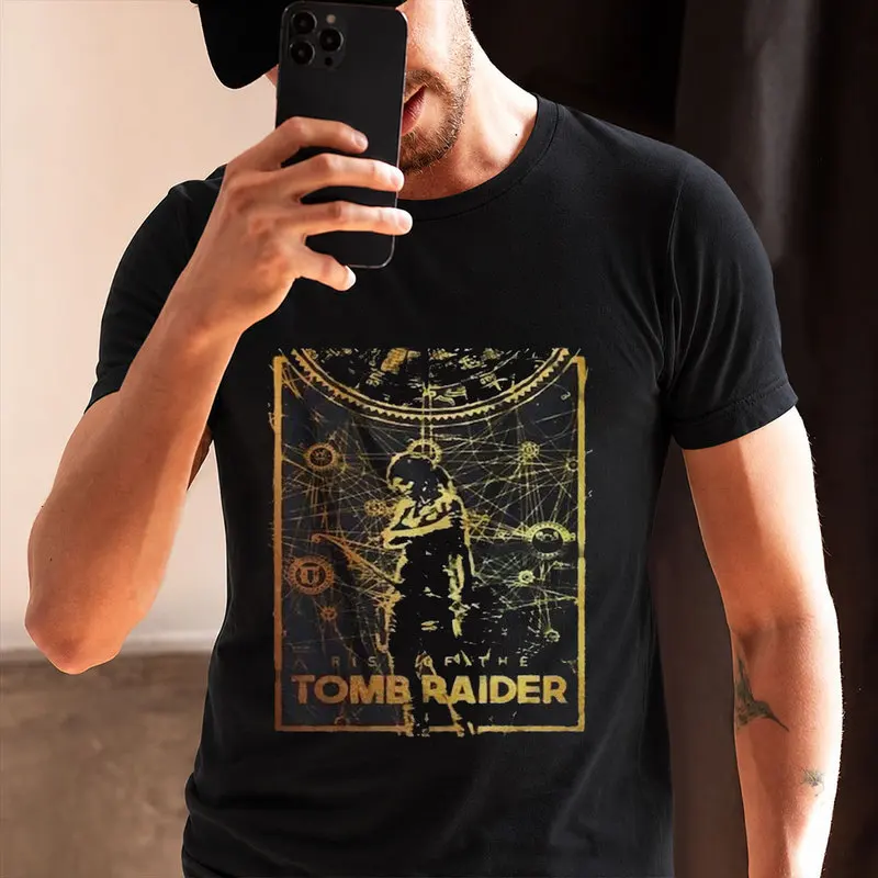 Retro Video game Tomb Raider Angel of Darkness Lara Croft Gift t shirt for gamer 1016 Short Sleeve Graphic Clothes US Size Tee