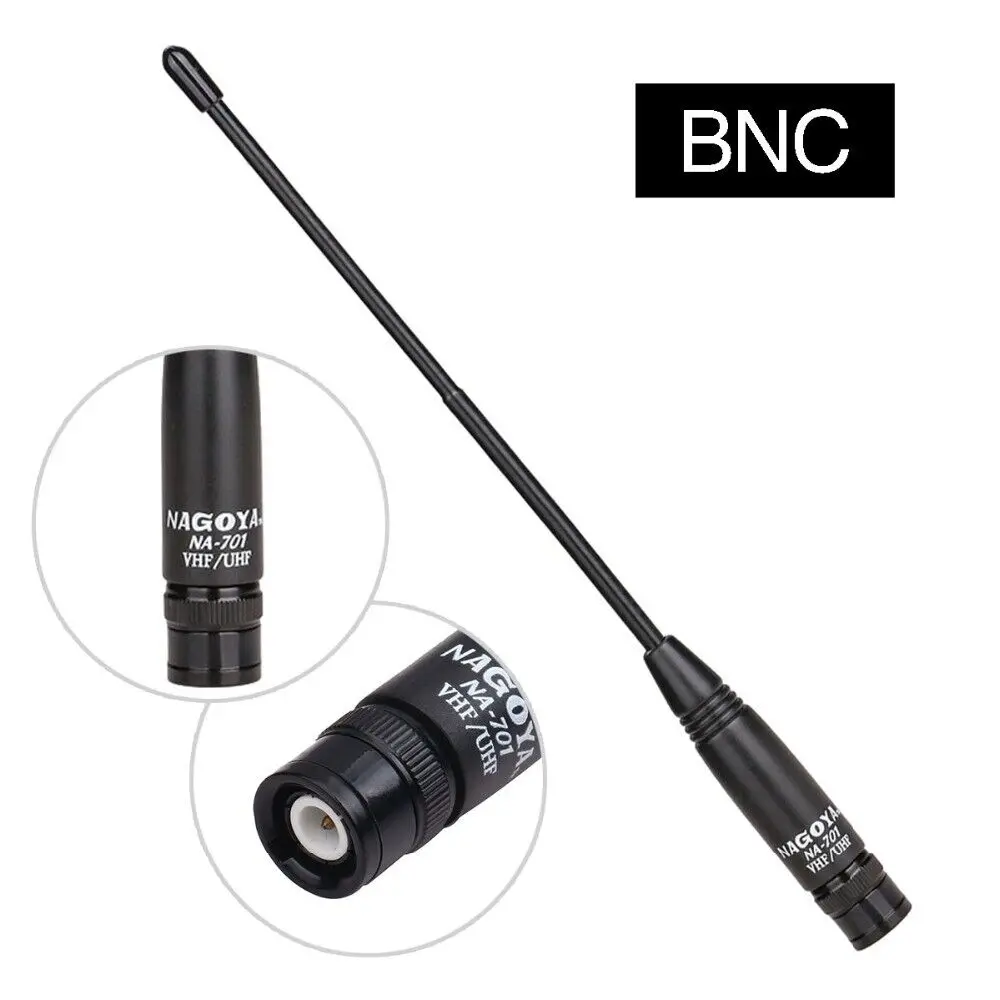 2pcs NEW NAGOYA NA-701 BNC 144/430Mhz Dual Band 2.15dB High Gain Antenna for Radio Walkie Talkie Kenwood ICOM Yeasu