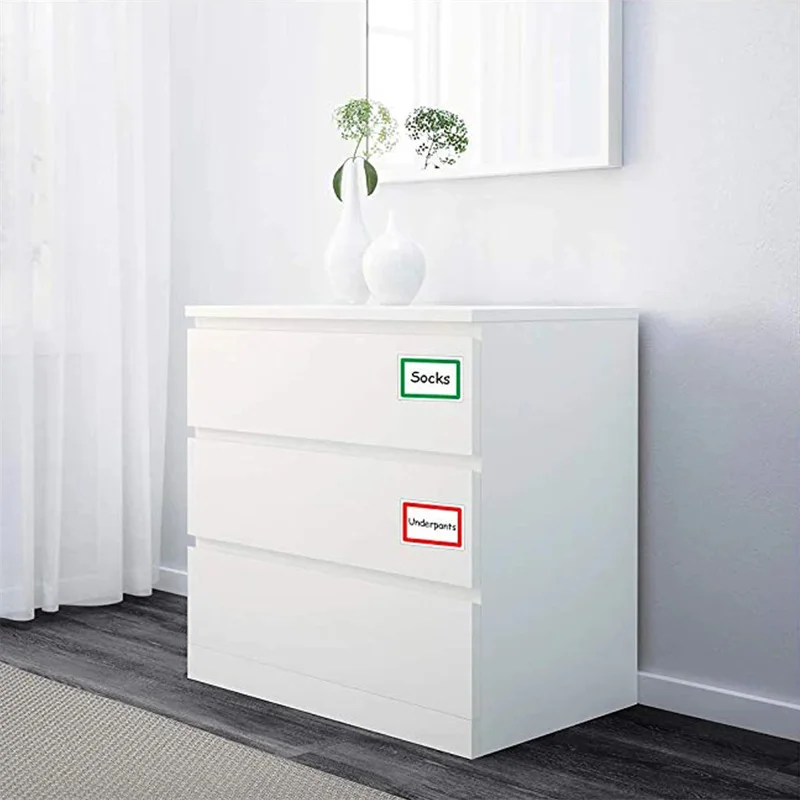 Etiqueta grande autoadhesiva colorida con pegatinas autoadhesivas en blanco con nombre, etiqueta móvil Rectangular grande escrita a mano