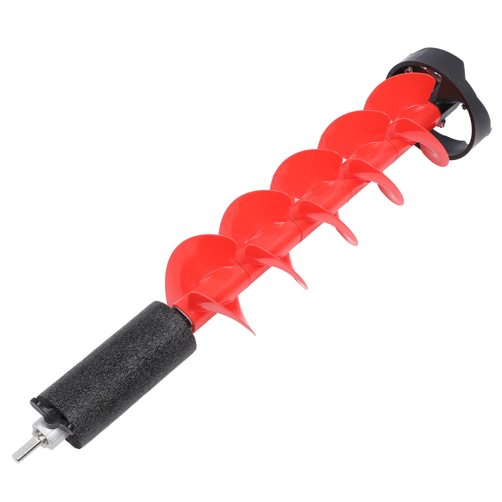 Ice Auger Drill Bit 28in Ice Auger Kit Nylon Drill Steel Cutter 6in Cutting Diameter Ice Drill Auger with Positioner