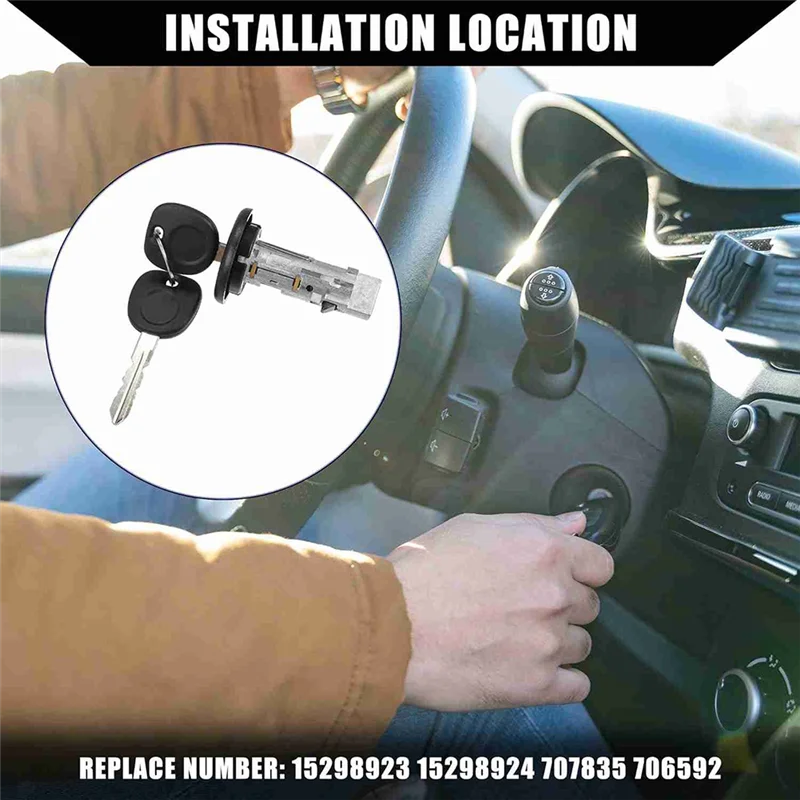 

Car Ignition Switch Lock Cylinder Door Lock Kit With Keys 15298924 15034985L For Chevy Silverado 1500 2500 1999-2006 Parts-A61E