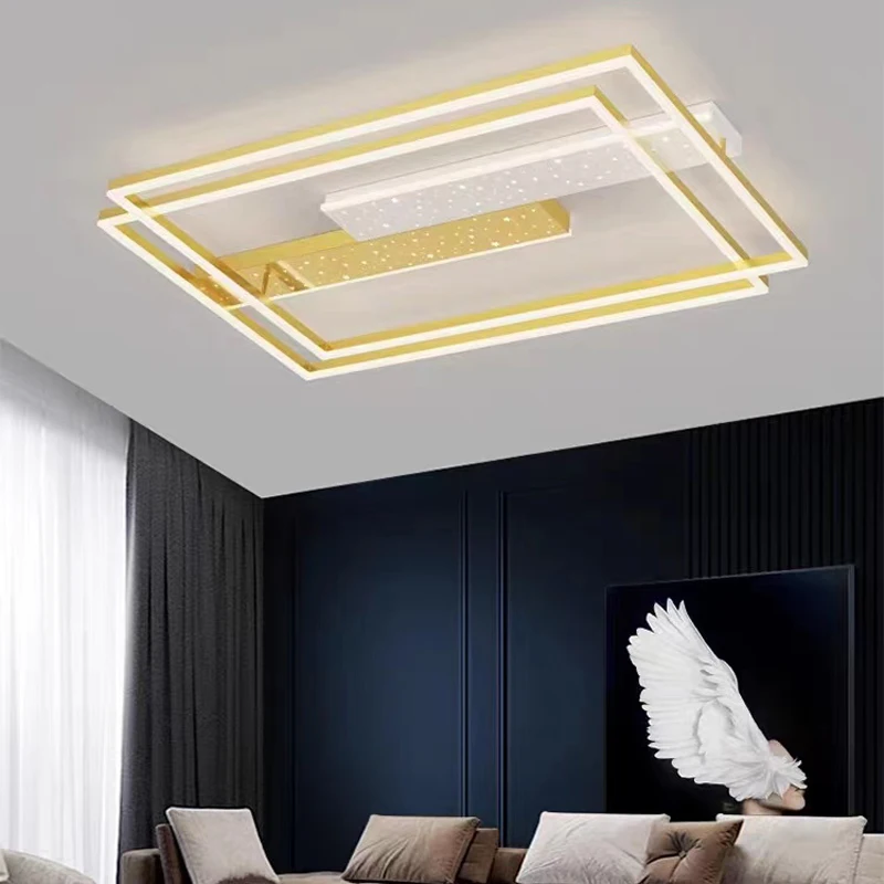 Plafonnier LED au design moderne luxueux, luminaire décoratif d'intérieur, idéal pour un salon, une chambre à coucher ou une cuisine