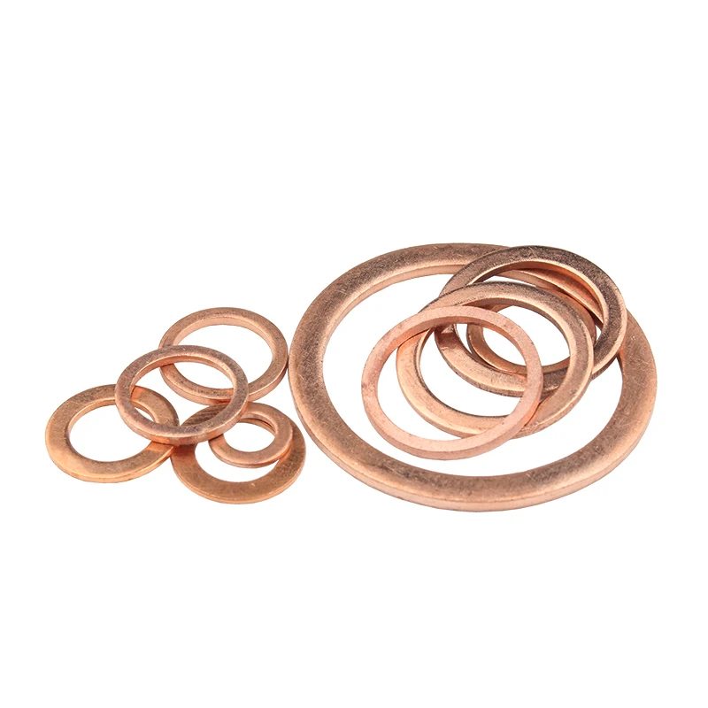 M3 M4 M5 M6 M8 M10 M12 M14 M16 M18 M20 M22 M24 M27 M30 Boat Red Brass Copper Crush Sealing Washer Flat Seal Ring Gasket DIN7603