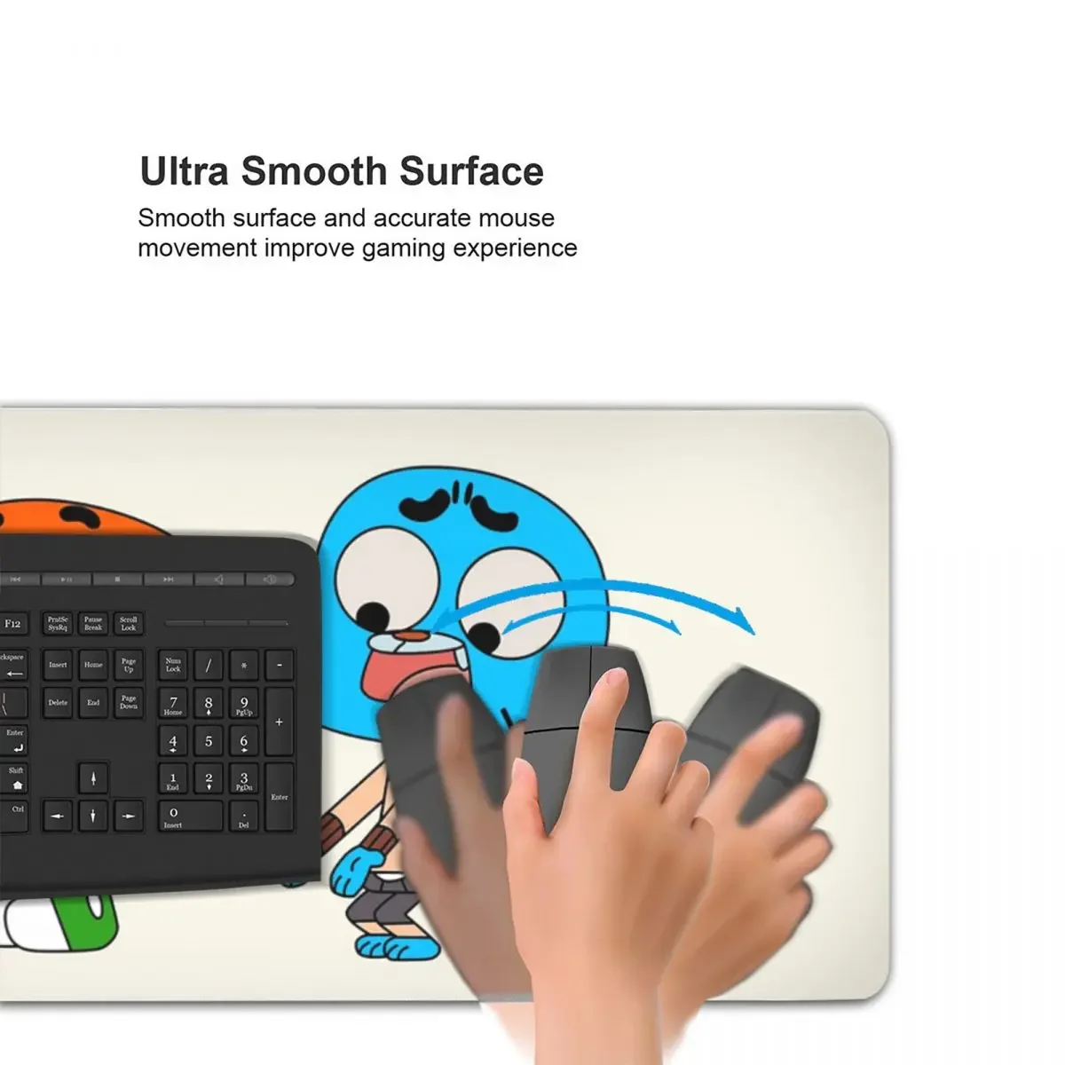 Gumball And Darwin, What The What Large Mouse Pad Computer Keyboard Mouse Mat Gaming PC Laptop Desk Mat Accessories Table Mats