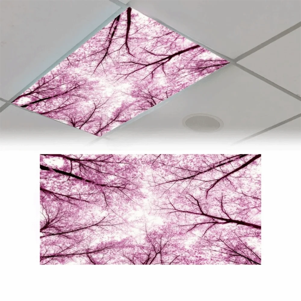 120*60cm Lampshade 15 Styles with 10 Magnetic Buckles Magnetic Light Filters Cloud Sky Fluorescent Light Covers Home