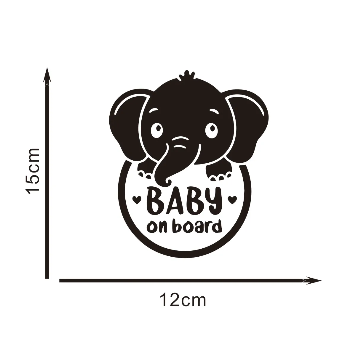 

Adorable Baby Elephant Car Decal – Premium Vinyl Die-Cut Sticker for Windows, Bumpers & Car Styling | Bestseller
