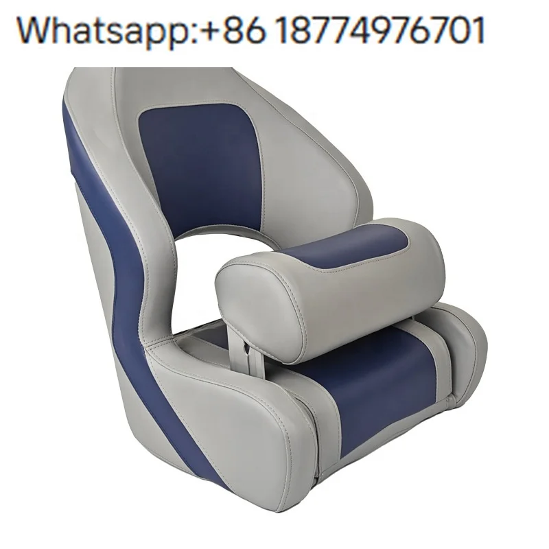 Marine Boat Seats Pilot Chair Waterproof Luxury Flip up Boat Seat for Yacht Pontoon Boat Speedboat Ship