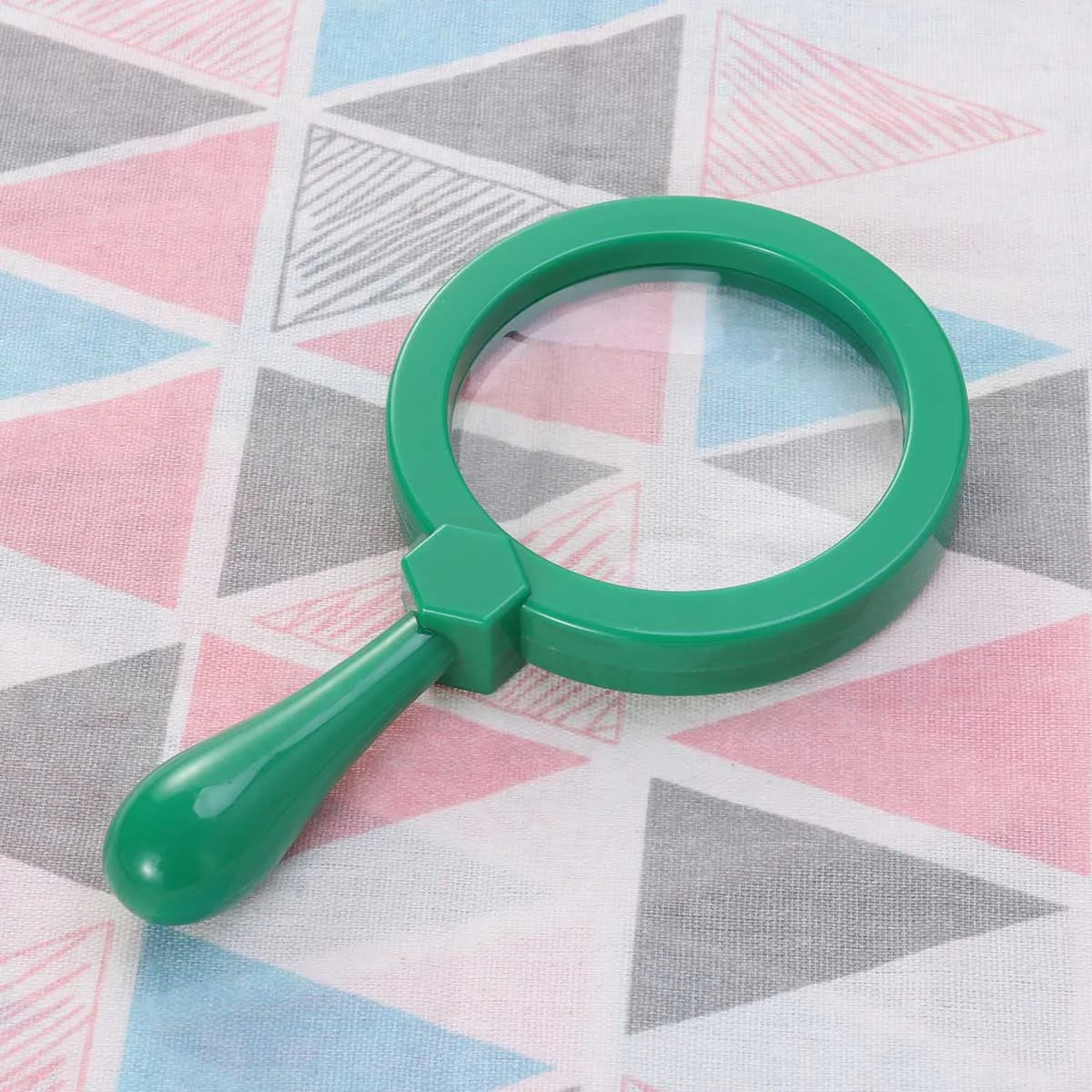 แว่นขยายสำหรับเด็ก วัสดุพรีเมี่ยม ทนทาน ด้ามจับแบบพกพา เครื่องมือสำรวจเพื่อการศึกษาสำหรับเด็ก สีเขียว