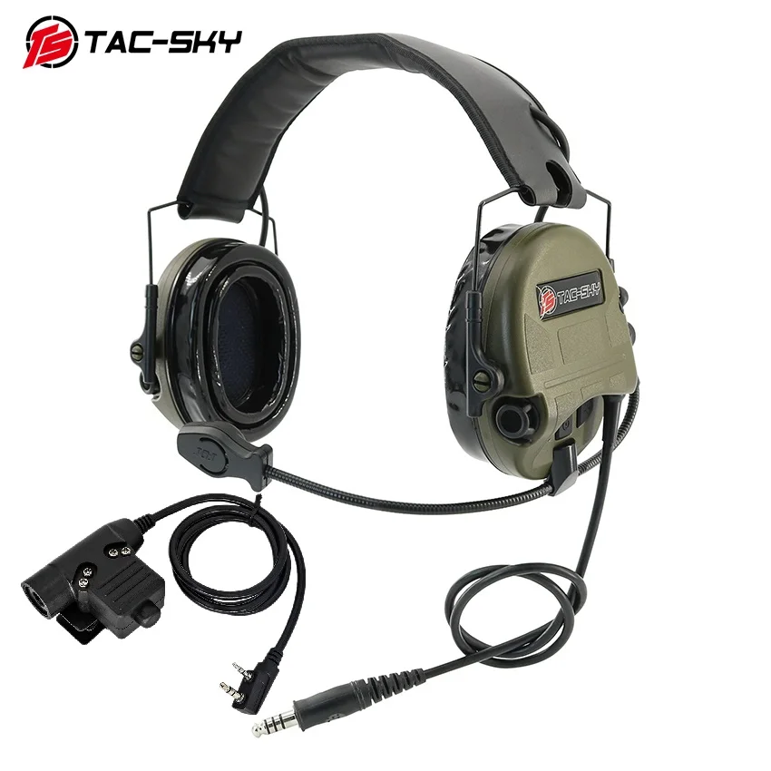 TS TAC-SKY Tactical Earmuffs SORDIN Ultra Headset Hearing Protection Hunting Shooting Walkie Talkie PTT Headset