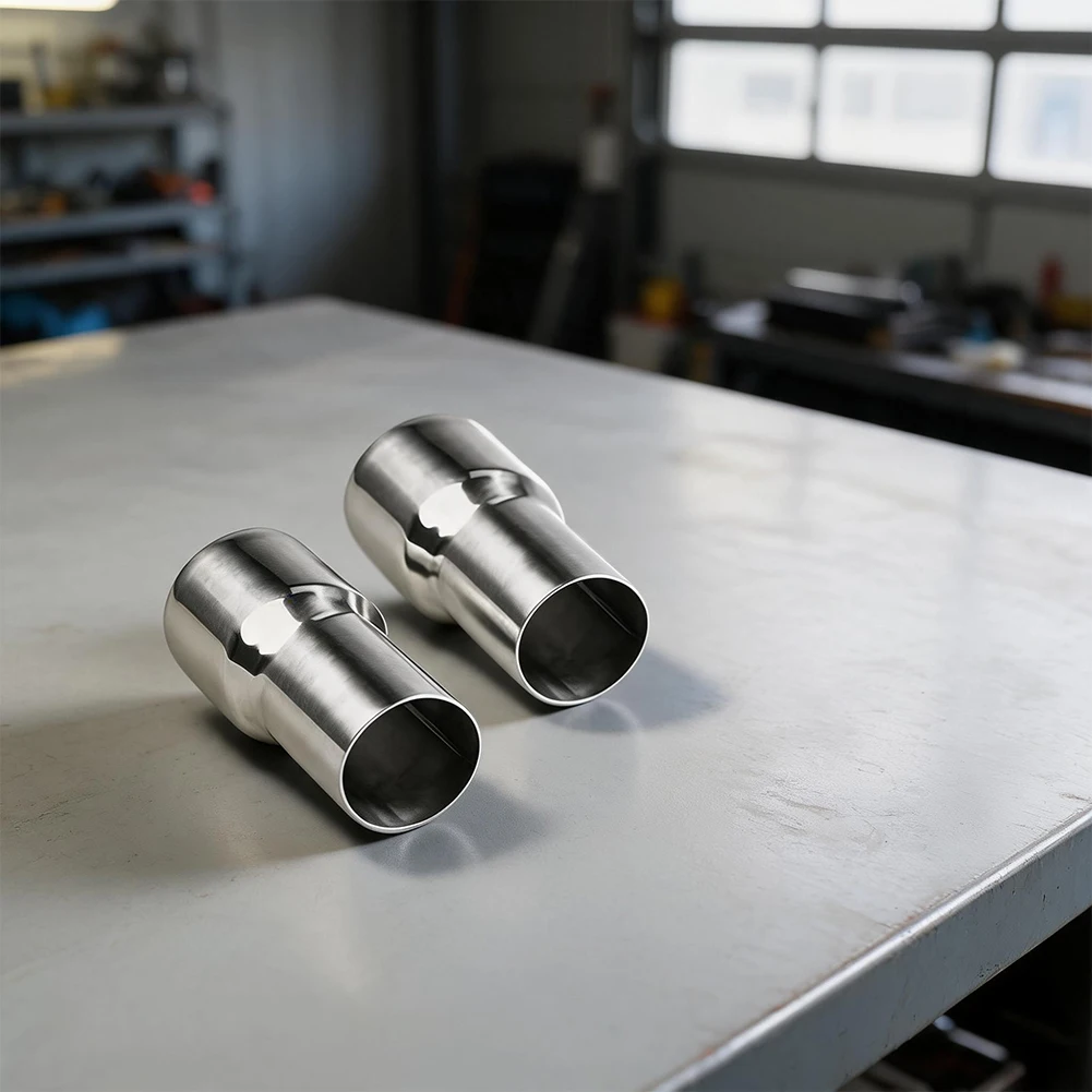 For Exhaust System Upgrade Silver Stainless Steel Reducer 304 Stainless Steel Construction All Weather Durability