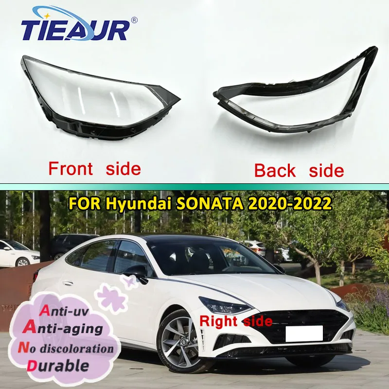 

TIEAUR Headlight Cover Glass Lens For Hyundai Sonata for 2020 2021 2022 Headlight Shade Front Left&Right Lamp Shell Large