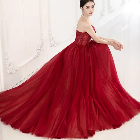 10 best sales vinröda klänningar - №9