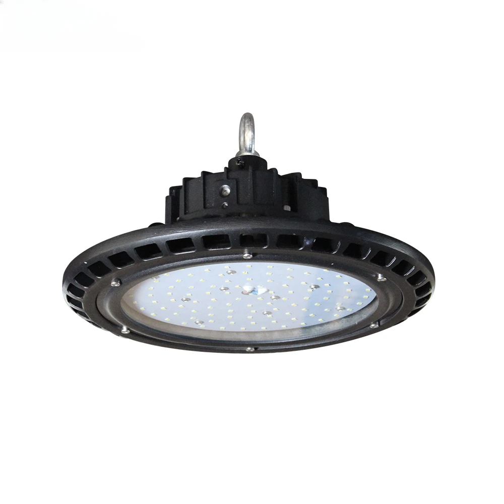 Listed 100W 15000lm 5000K IP65 UFO LED High Bay, Waterproof Industrial Grade LED Warehouse Lighting