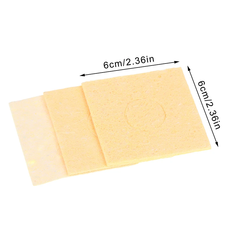 

5 шт., аксессуары для паяльника для распайки, 6*6 см, паяльная желтая чистая губка, чистящие губки для припоя, подушечки для чистки