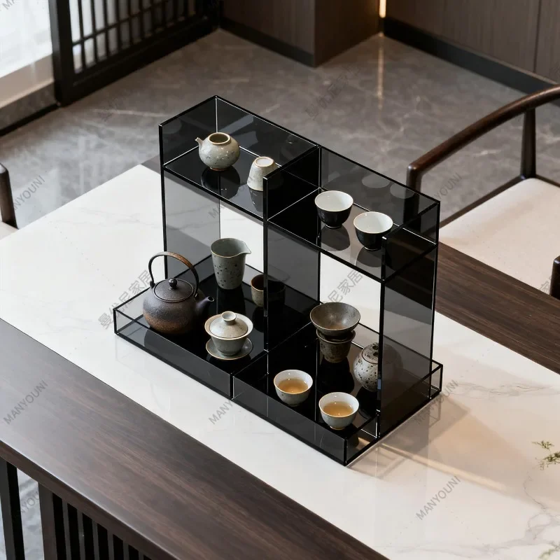 Teacup rack Acrylic Bogu Tea room Teapot storage rack Simple modern teahouse Duobao Pavilion antique
