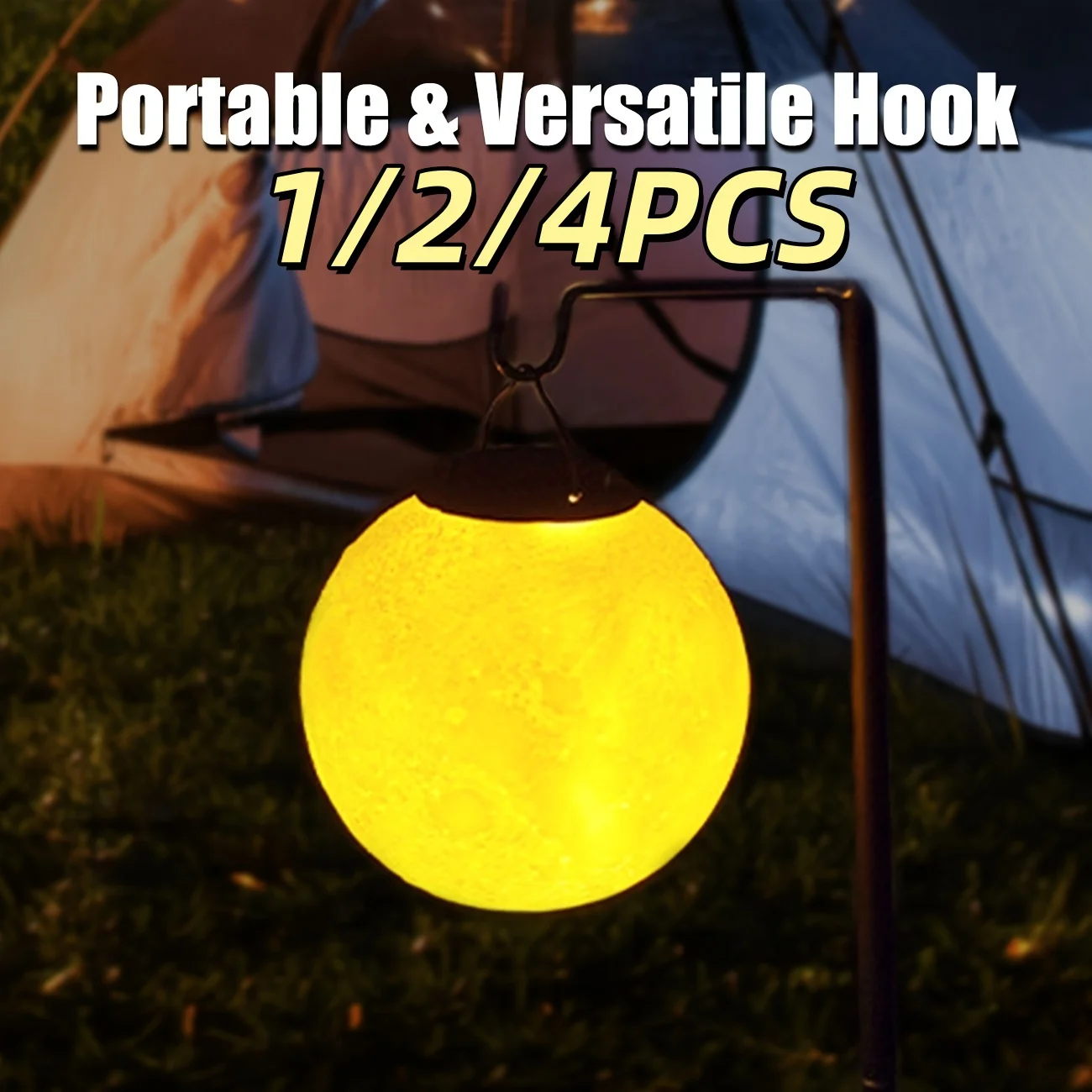 

4/2/1PCS Three-color Adjustable Moon Chandelier,OutdoorCampingLight,Dormitory Light,DeskLight,Gift-giving for Halloween decorat