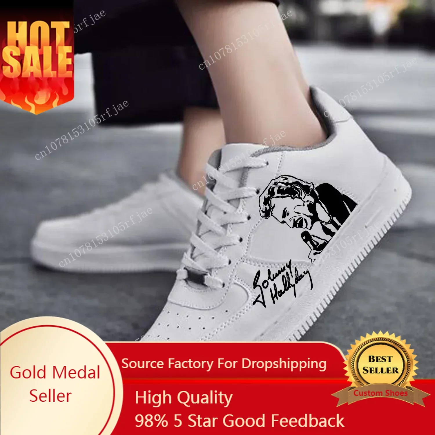 

Johnny Hallyday AF Basketball Mens Womens Sports Running High Quality Flats Force Sneakers Lace Up Mesh Customized Made Shoe