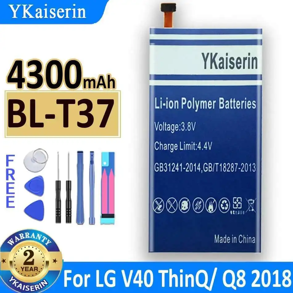 

BL-T37 4300 мАч для LG V40 Thinq Q710 Q8 2018 версия Q815L аккумулятор мобильного телефона высокая эффективность