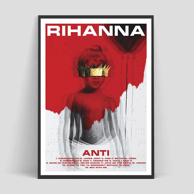 المغني R-RIHANNAs الجمال المشارك صورة على ديكورات الحائط للمنزل الديكور الحلي Vintage الملصقات غرفة ديكور #3