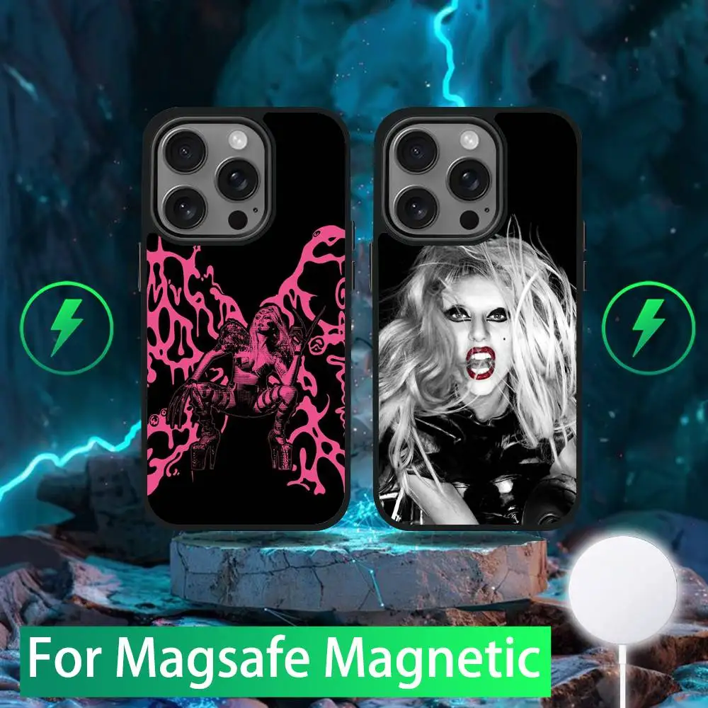 

Singer L-Lady G-Gaga Phone Case For iPhone 16,15,14,13,12,11,Pro,Max,Plus,Mini,SE New Magsafe Magnetic Wireless Charging