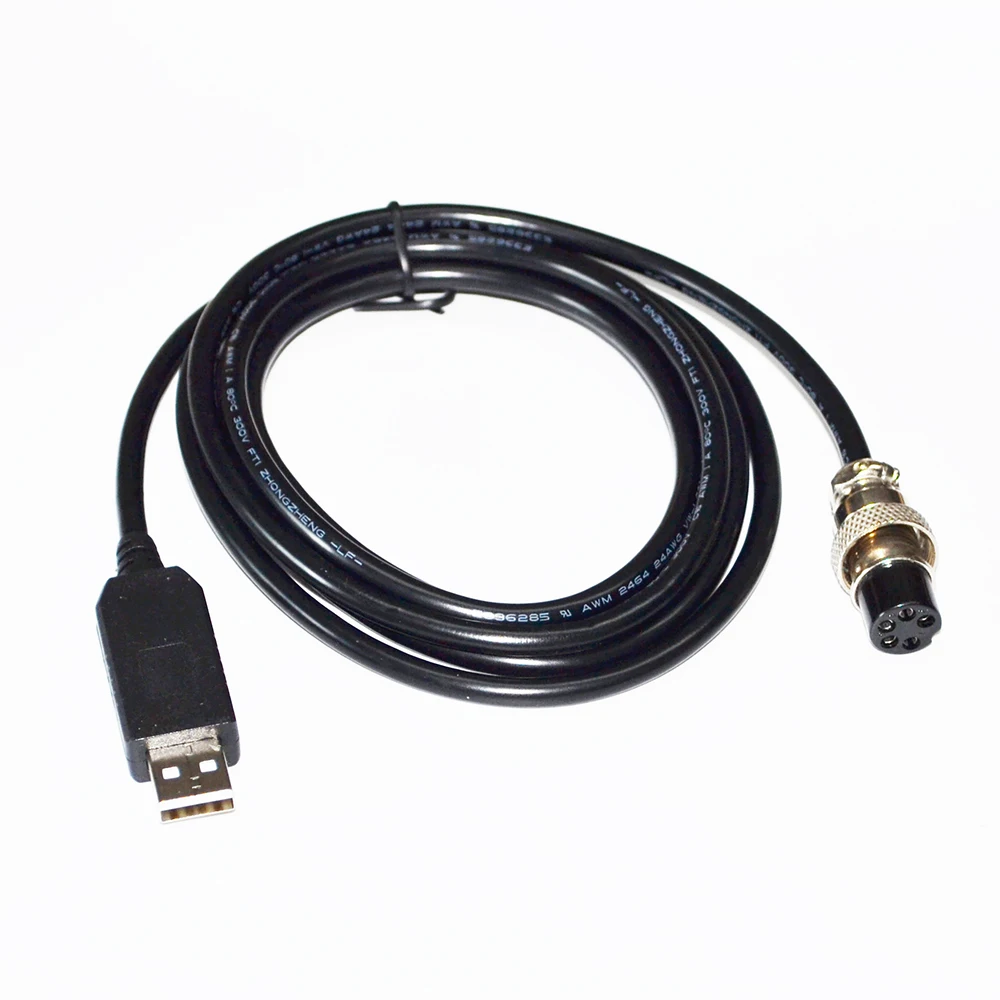 USB to small aviation short head 5-core suitable for Yaohua A12+weighing instrument and PC RS232 communication cable