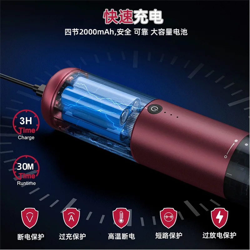 High Power 18000pa Wireless Handheld Car Cleaner