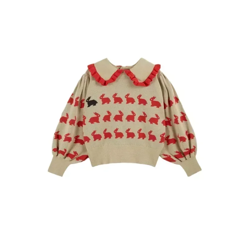 EM2024 Autumn/winter New Kids Clothing Set Boys\' Girls\' Embroidered Sweaters Knitted Cardigans Sweatshirts Pants