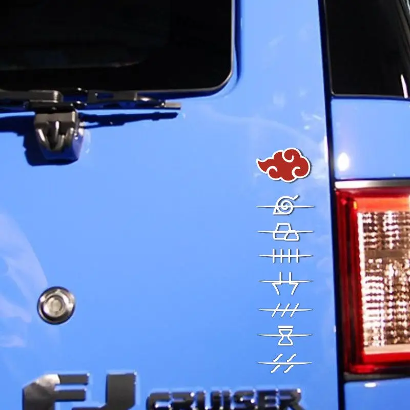 

Naruto Akatsuki Car Stickers Door Reflective Stickers Rear Windshield Waterproof Sunscreen Stickers Car Decoration Gifts