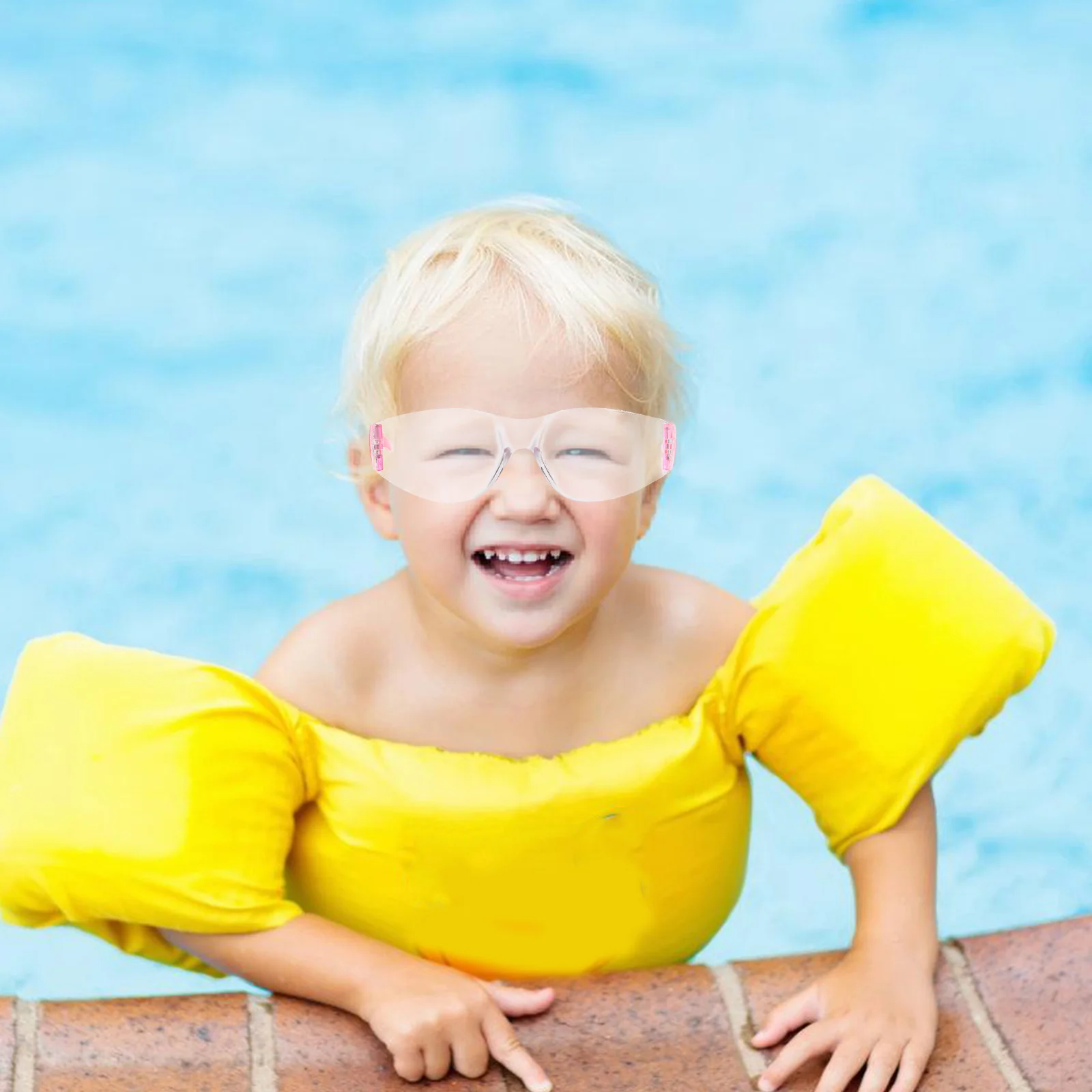 

6pcs Kids Splash Proof Windproof Durable Lab Experiment Water Protective Eyewear Clear Lenses Children Goggles