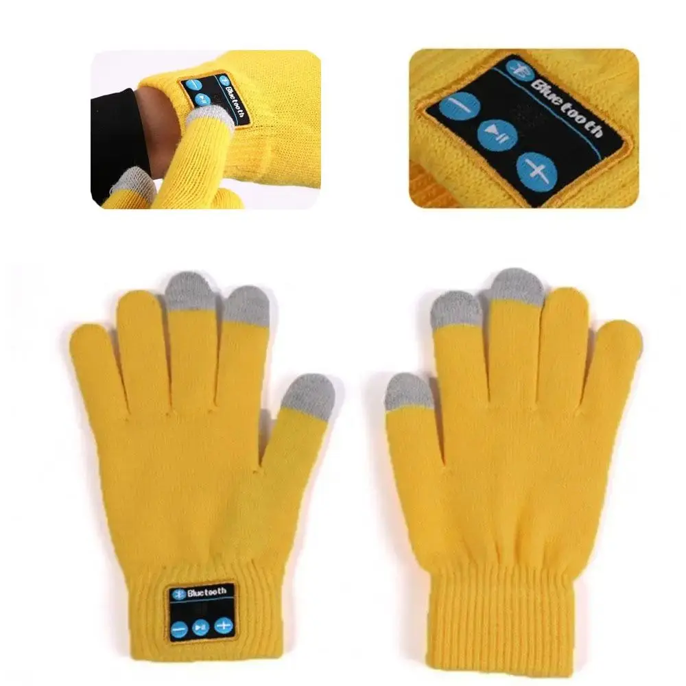 Touch Screen Bluetooth Gloves with Clear Sound Knitted Winter Warm Mittens Durable Usb Charging Phone Answering Gloves Riding