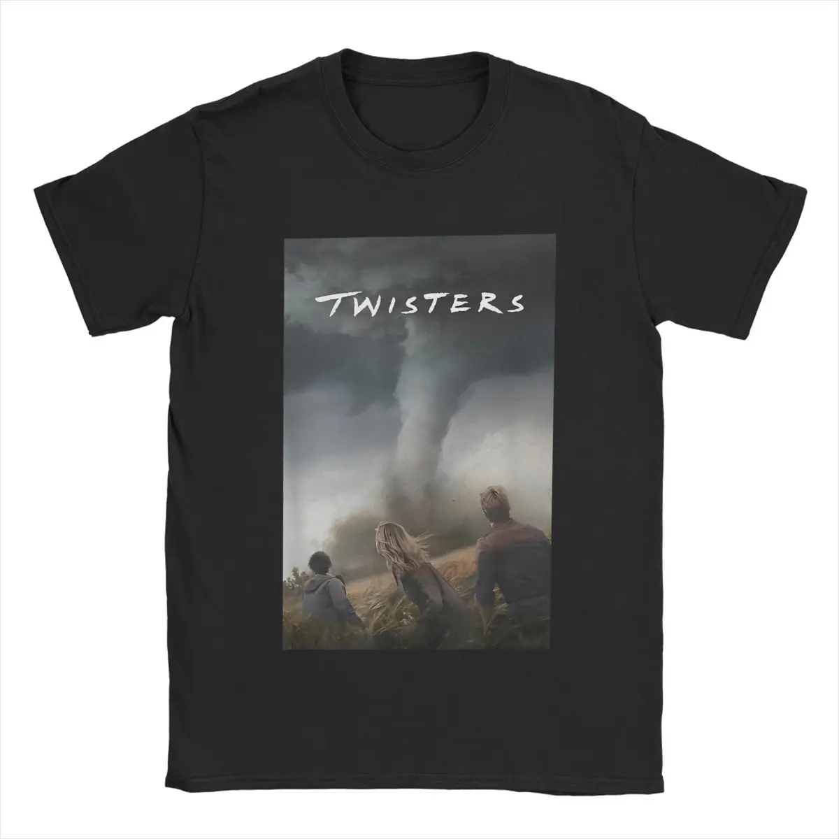 Hipster Twisters Poster 2024 T-Shirt Men Round Collar Cotton T Shirt Action Thriller Movie Short Sleeve Tee Shirt Party Tops