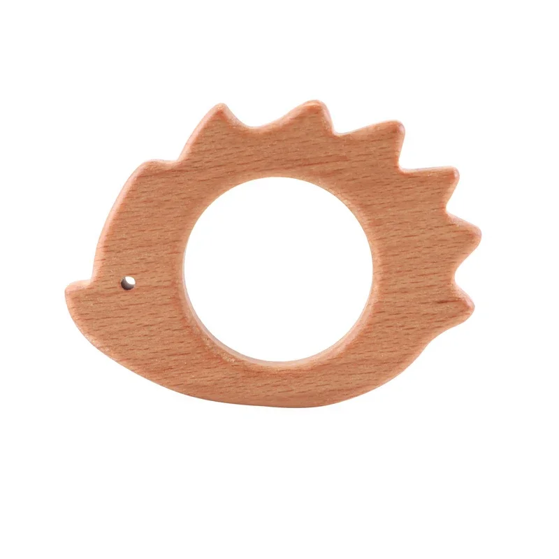 2 pc brinquedos de madeira do bebê 0 12 meses cuidados com os dentes do bebê mordedor de madeira animal ouriço raposa mão bpa livre chocalhos chocalho de madeira brinquedos