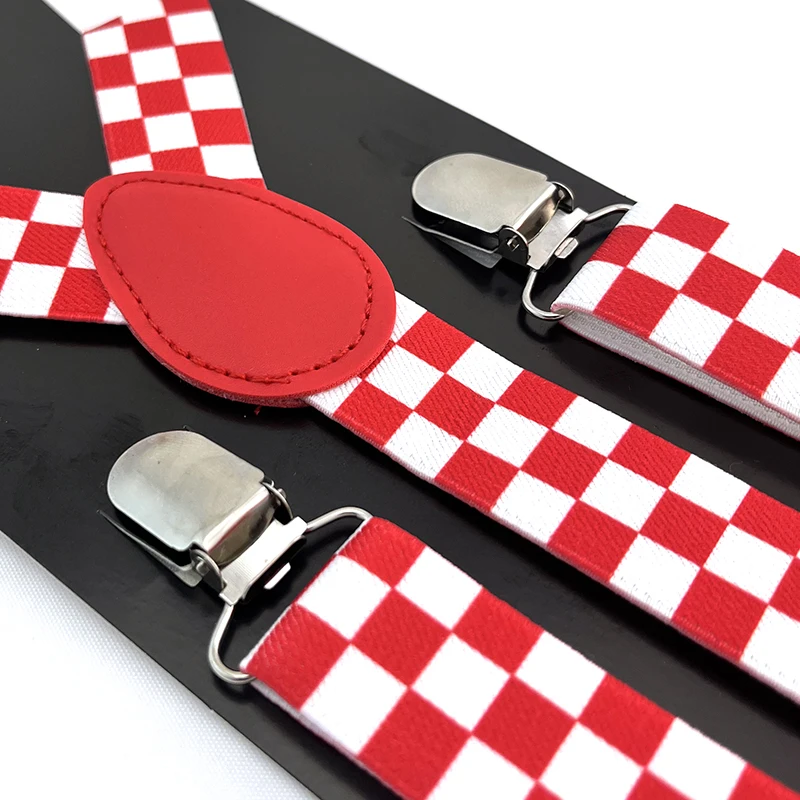 Fashion Check/Plaid Design Mix Erwachsene Hosenträger Männer Hemd Strumpfgürtel für Hosen Hosen Hosenträger Hochzeit Schultergurte Geschenk