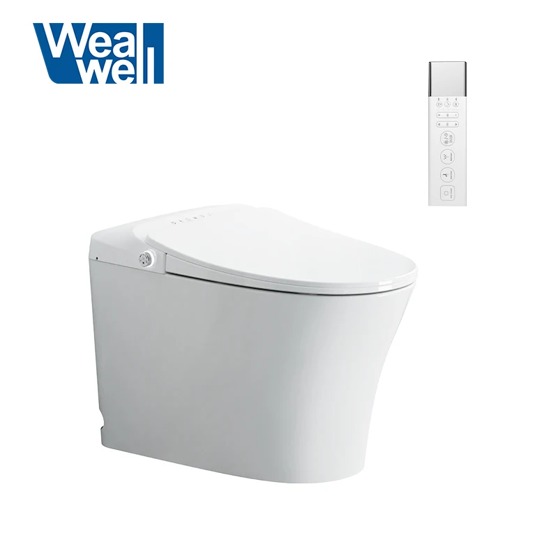 Wealwell Australia Luxury Floor-Mounted Smart Toilet With Remote Control Self-Cleaning Elongated Bowl Siphonic Flushing