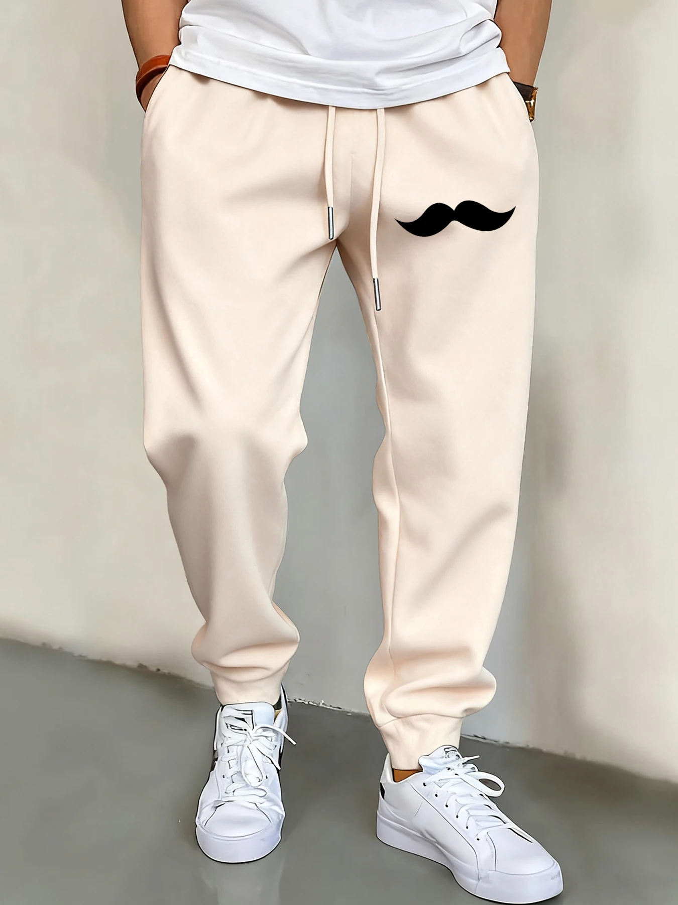 

Спортивные штаны с большим узором бороды и принтом, мужские универсальные модные брюки, цветные спортивные штаны с карманами, унисекс, осенние повседневные спортивные штаны