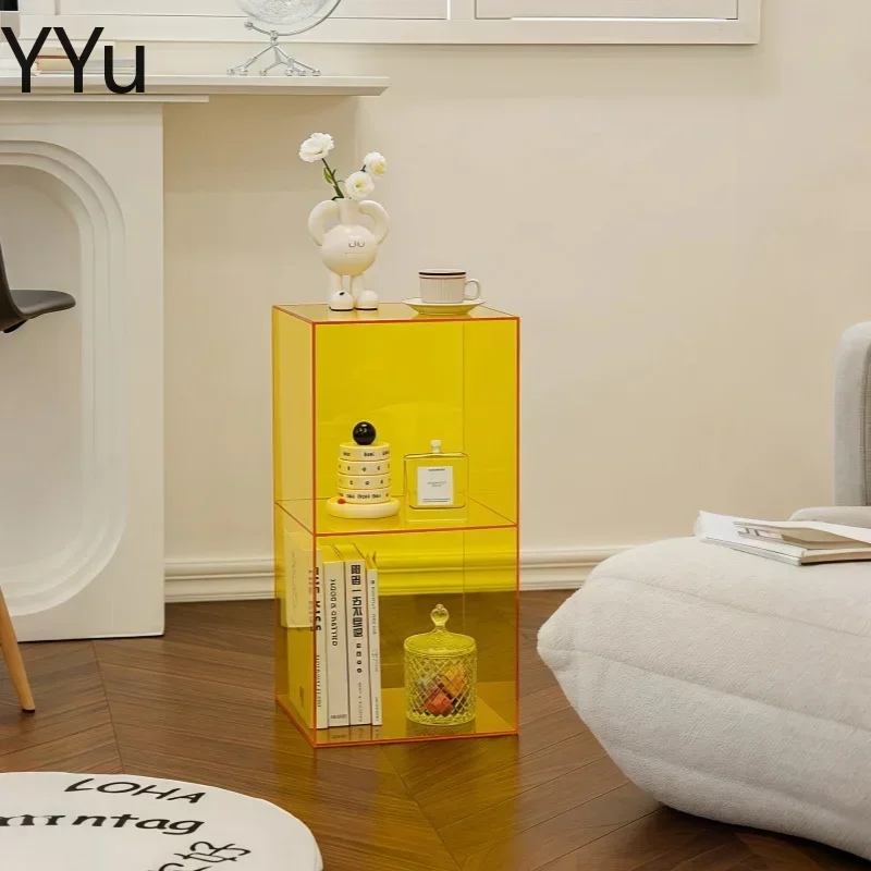 Simple Acrylic Bookshelf Home Living Room Shelf Floor Storage Multi-layer Storage Cabinets Porch Desktop Display Rack Box