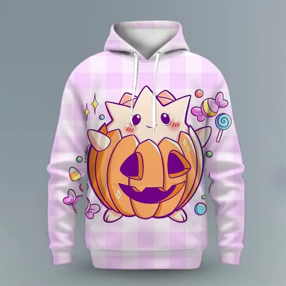 

Halloween Pokemon children's hoodie, long-sleeved sweatshirt, 3D printing design casual style, boys girls hoodie