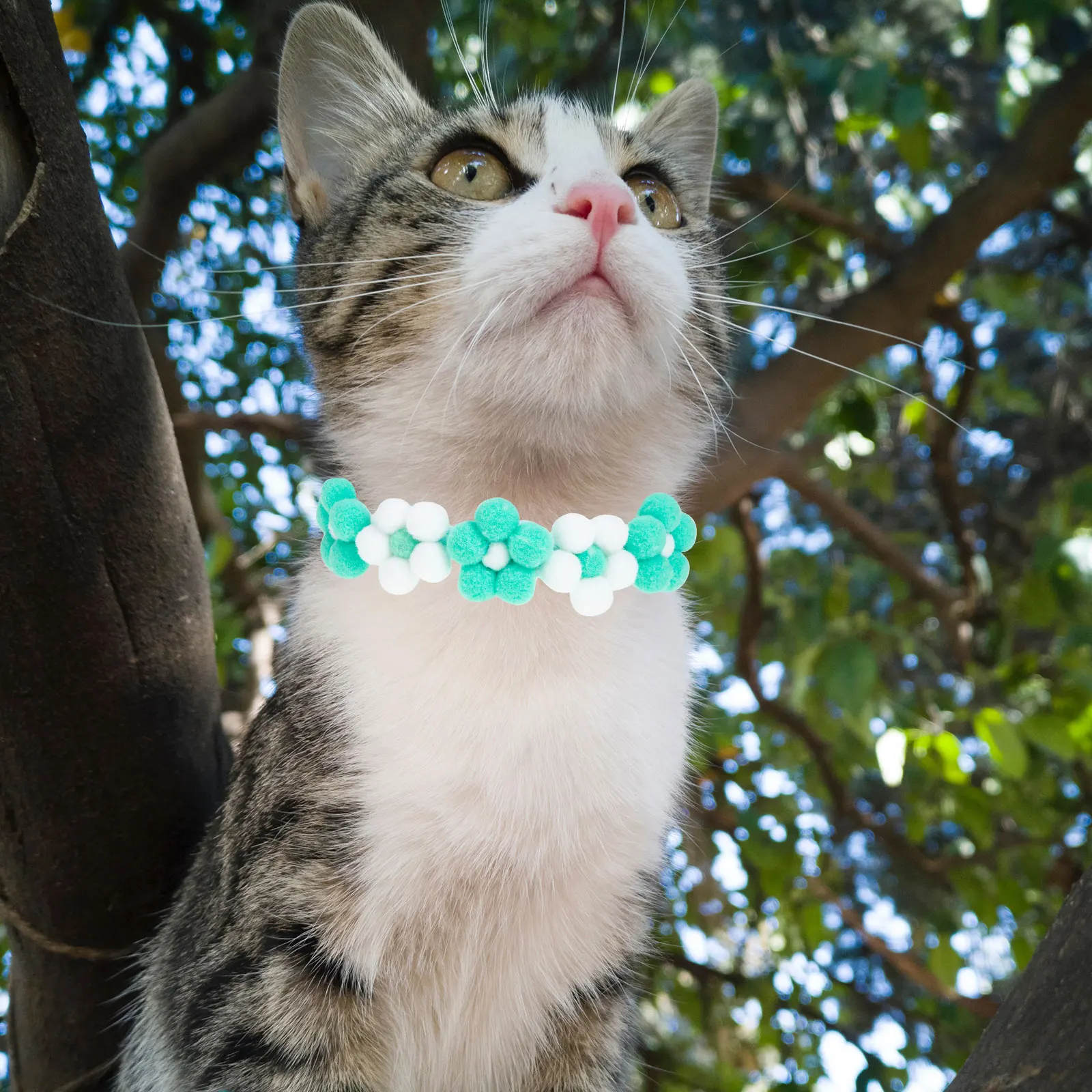 

Flower Designed Pet Collar Stylish Kitten Necklace Adjustable Practical Safe for Long Time Use Gathering Parties