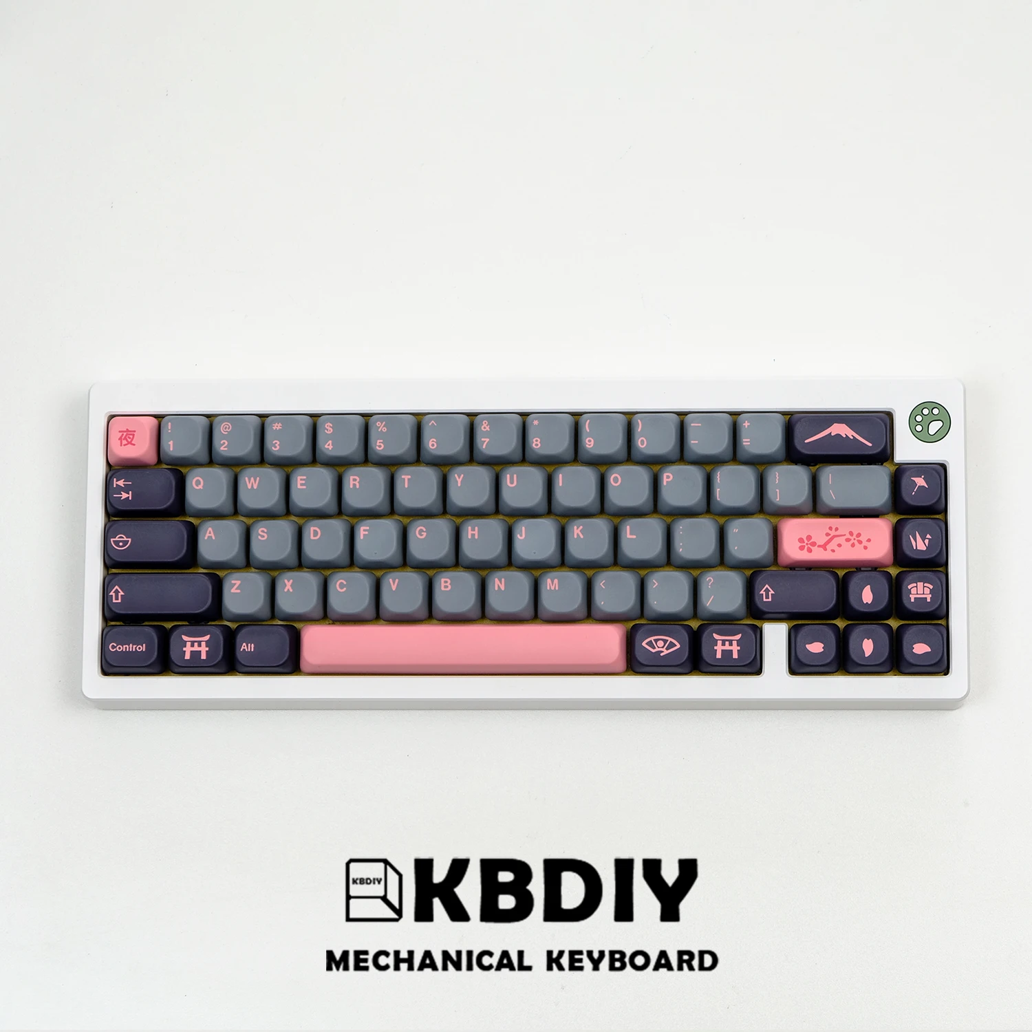 kbdiy teclado mecanico keycaps grupo pbt nightsakura personalizado perfil koa moa semelhantes switches mx 61 130 teclas por conjunto 01